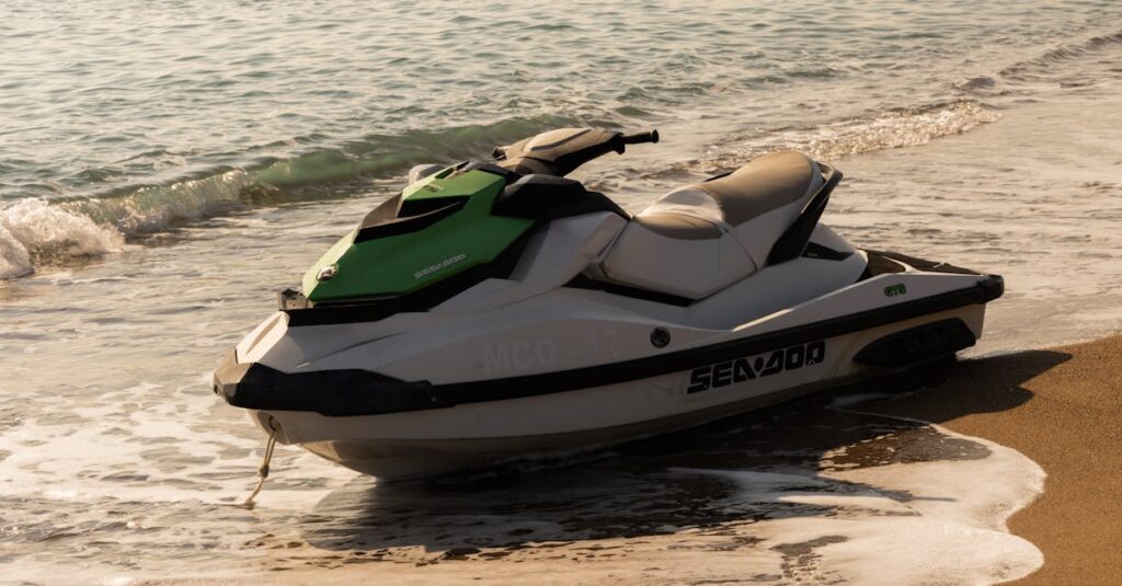 Jet ski on the beach